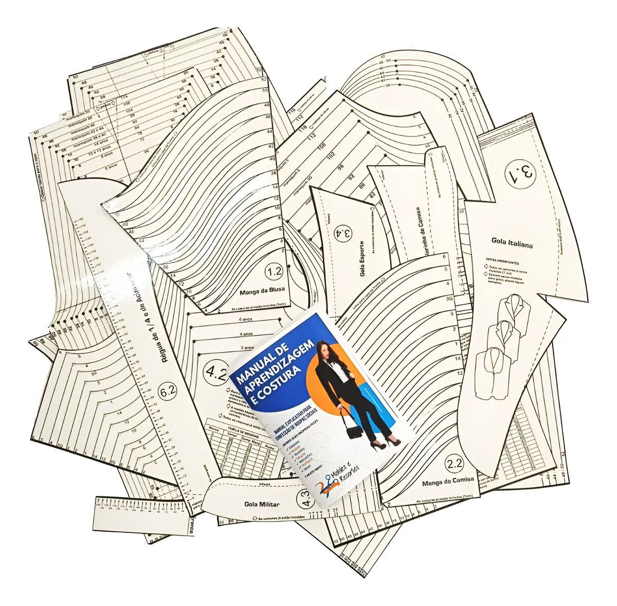 Kit Modelagem - Moda Feminina Gabarito Completo(2 Ao 52)